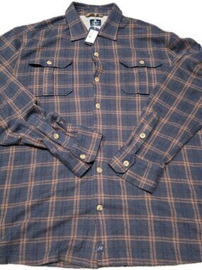 Johnnie-O Judah Lodge Flannel Shirt - Coffee - XXL - NWT